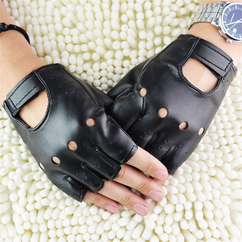 ユニセックスハーフフィンガーグローブ演劇用パンクヒップホップ - Leather Driving Glove のレビューと価格