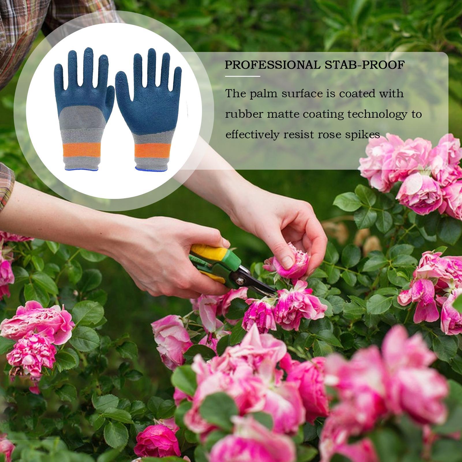 1 ペアの園芸用手袋ゴム製防水園芸用手袋野菜花植物園芸用滑り - Gardening Glove Waterproof のレビューと価格