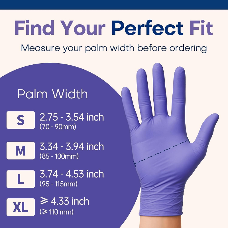 使い捨て手袋 パープルニトリル医療用検査用手袋 100枚入り - Exam Glove Nitrile のレビューと価格