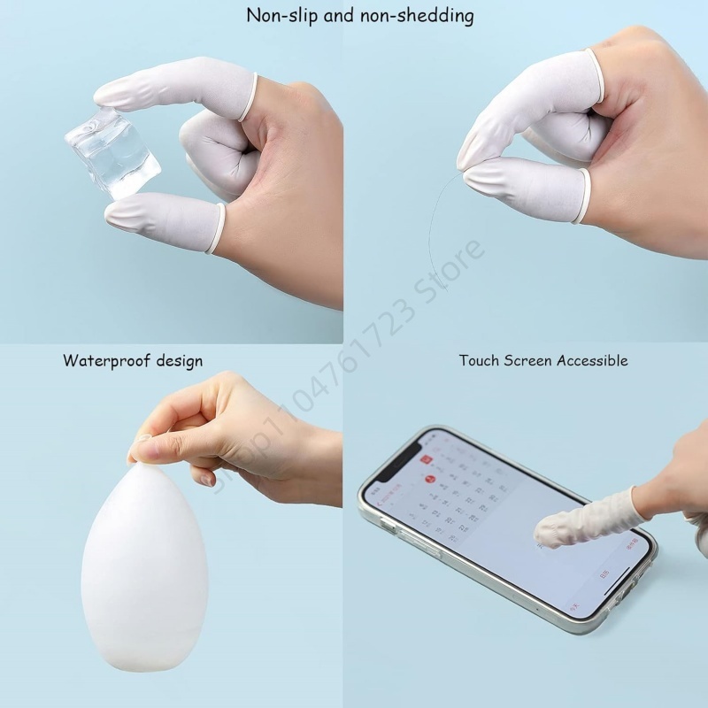 100 個使い捨てフィンガーカバーゴム手袋滑り止め帯電防止ラ - Latex Disposable Glove のレビューと価格