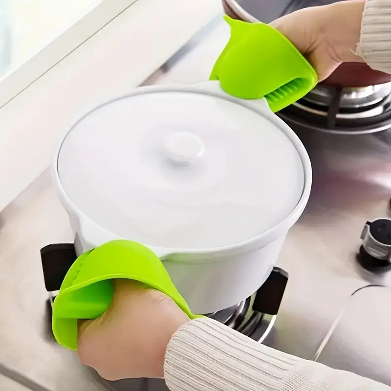 2 個のシリコンポットホルダー手袋ノンスリップグリップキッチ - Oven Mitt Silicone のレビューと価格