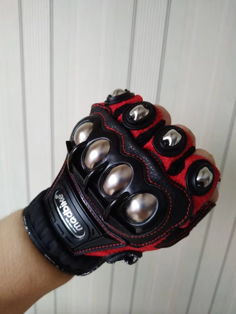 戦術用手袋スチール安全屋外サイクリング用品真鍮ナックルオート - Motorcycle Glove Knuckle のレビューと価格