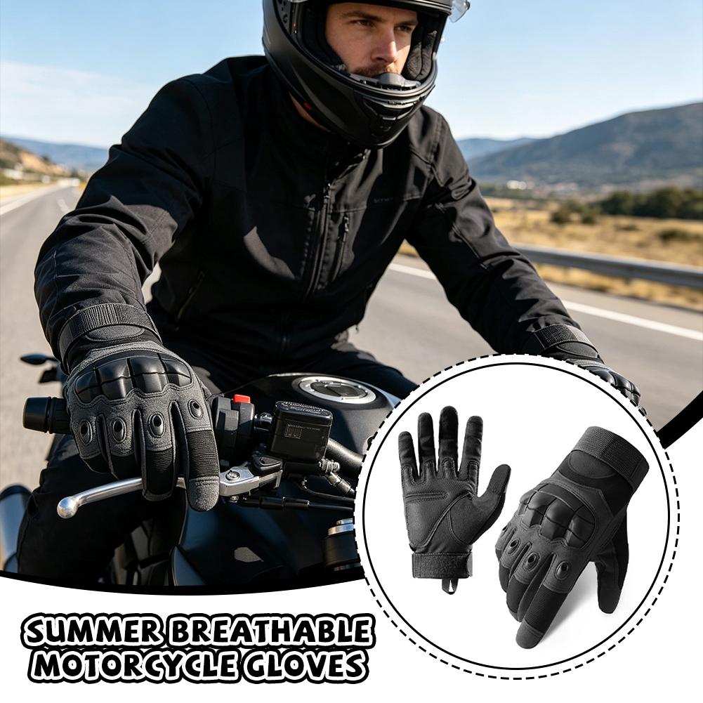 夏用オートバイグローブ フルフィンガー タッチスクリーン対応 - Motorcycle Glove Knuckle のレビューと価格