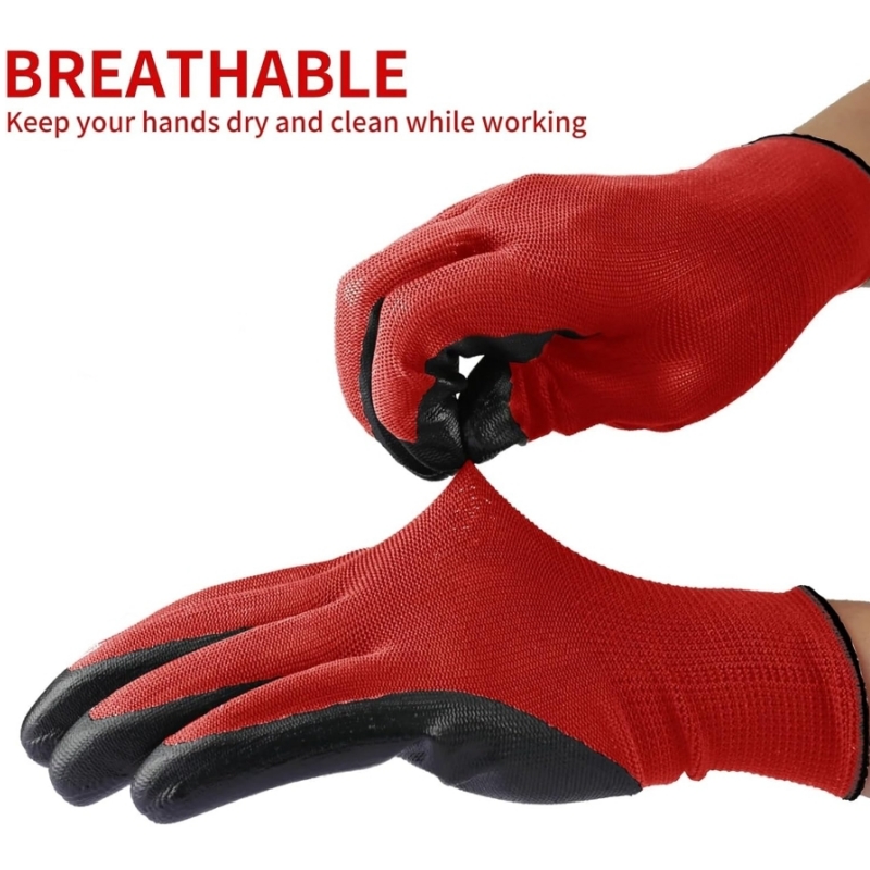4/20 個ニトリルコーティングされた安全作業手袋シームレス - Nitrile Mechanic Glove のレビューと価格