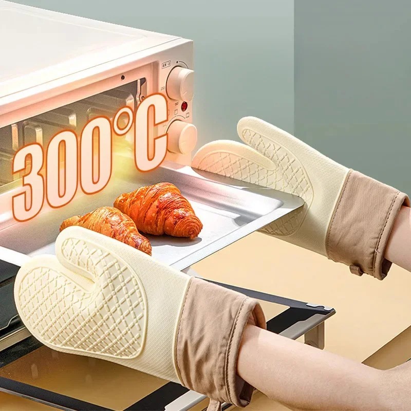 耐熱シリコンオーブン用手袋1個 - 電子レンジ保護用の滑り止 - Oven Mitt Silicone のレビューと価格
