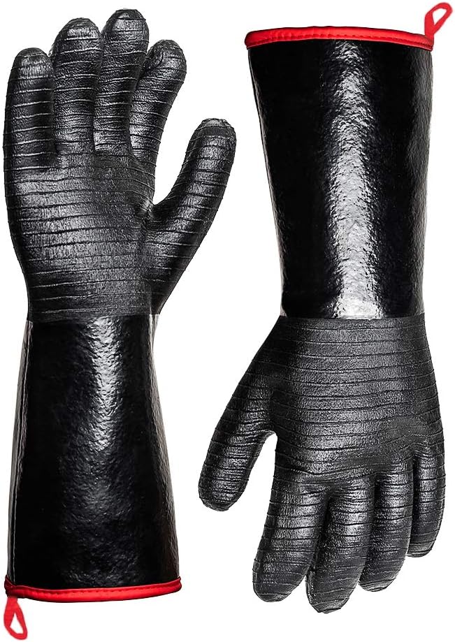 グリルやバーベキュー用の耐熱グローブ、ネオプレンコーティング - Heat Resistant Glove のレビューと価格