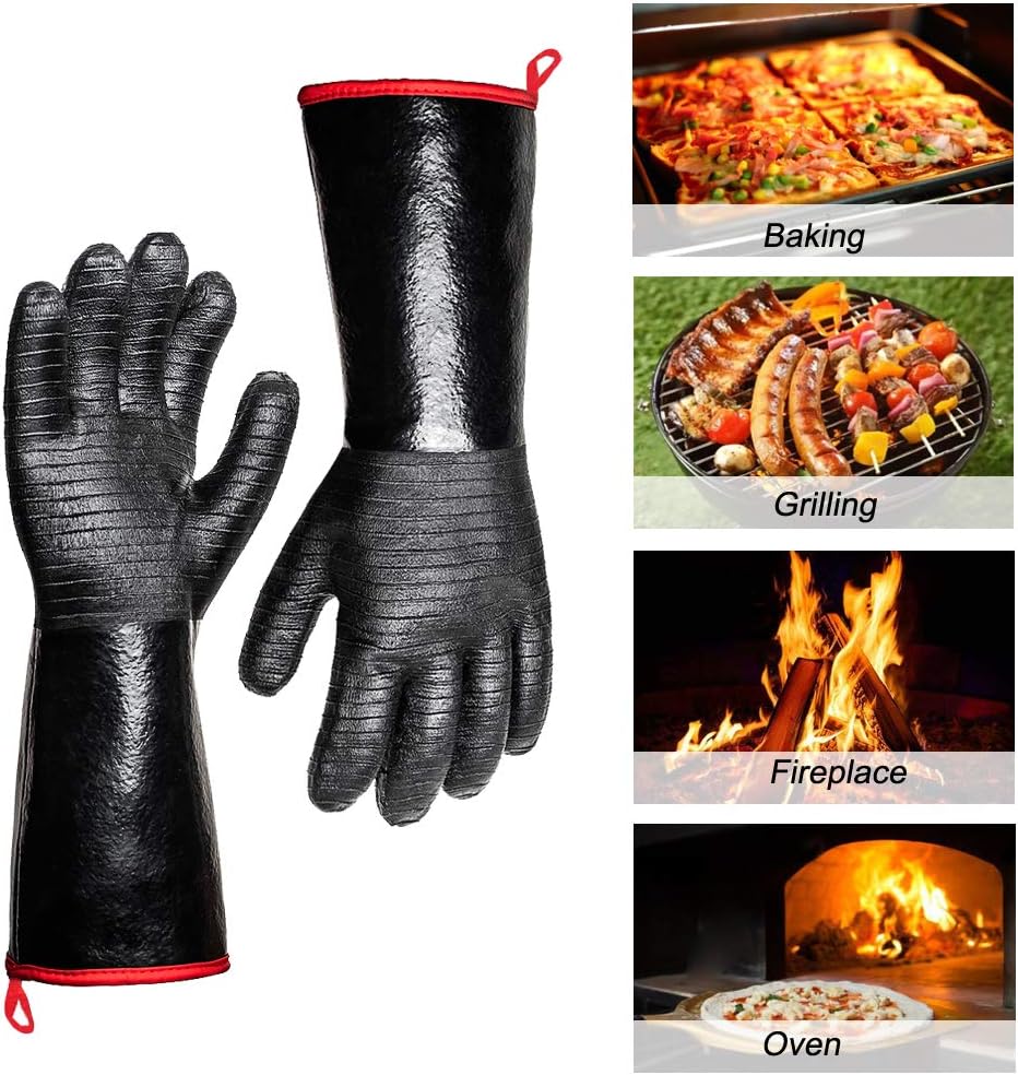 グリルやバーベキュー用の耐熱グローブ、ネオプレンコーティング - Heat Resistant Glove のレビューと価格