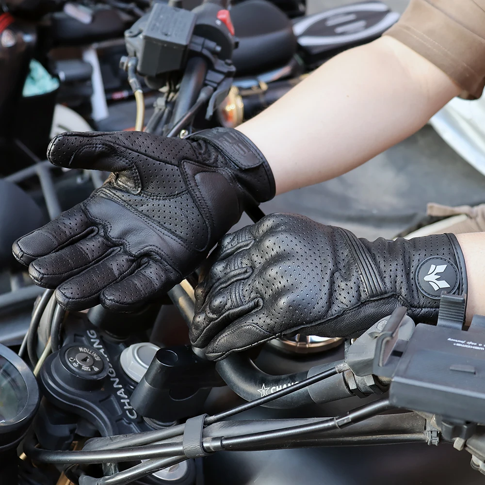 ユニセックス ヴィンテージ レザー オートバイ グローブ - - Motorcycle Glove Knuckle のレビューと価格