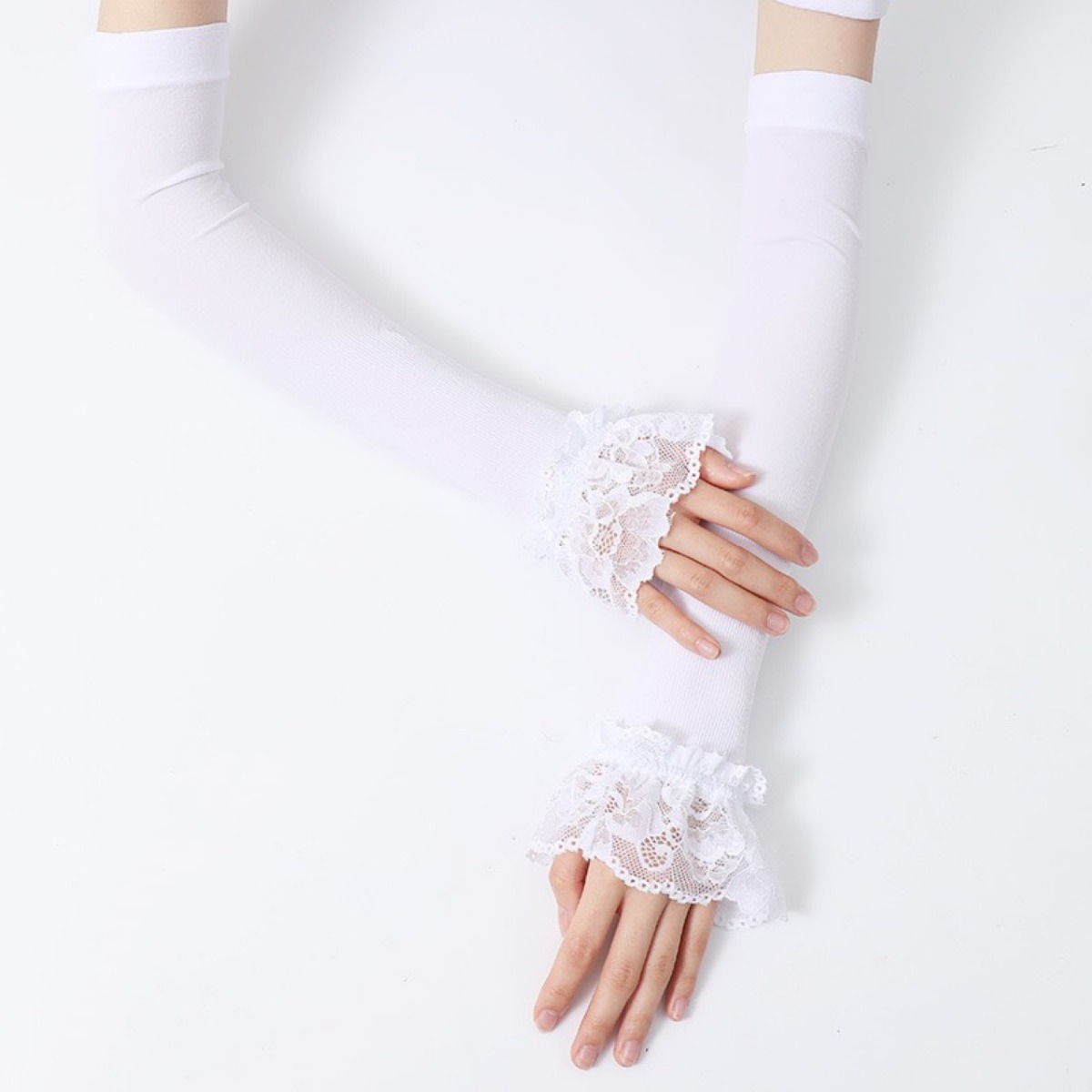 女性用ロング伸縮アームスリーブ、指なし運転用手袋、セクシーな - Fingerless Glove Knit のレビューと価格