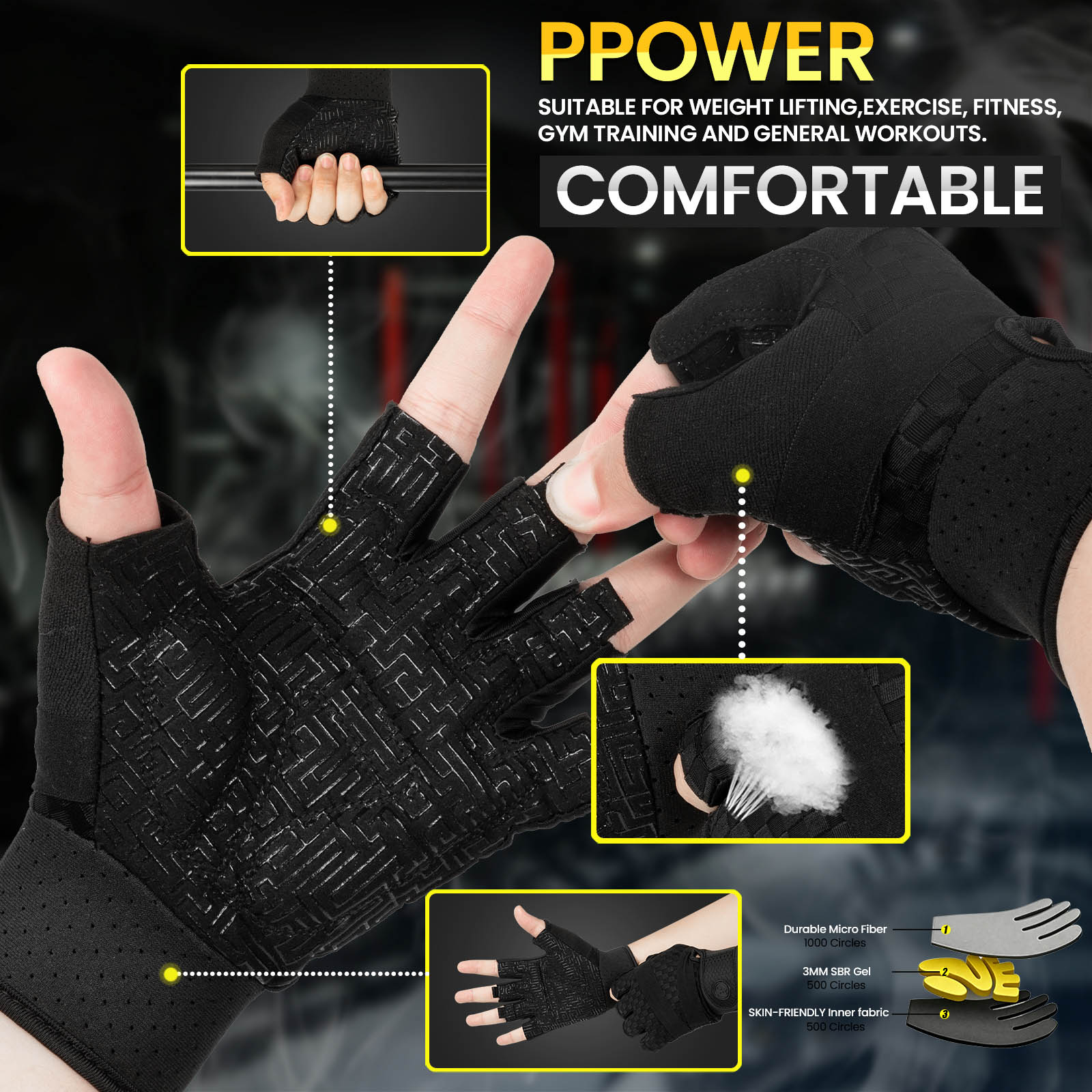男性用ジムグローブ スポーツ多用途通気性ジェルウェイトリフテ - Workout Glove Gym のレビューと価格