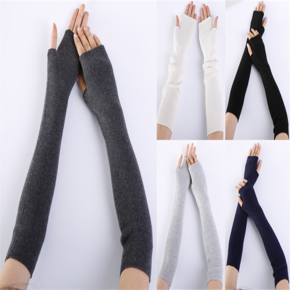 男性と女性のためのユニセックスフィンガーレスグローブ,アーム - Fingerless Glove Knit のレビューと価格