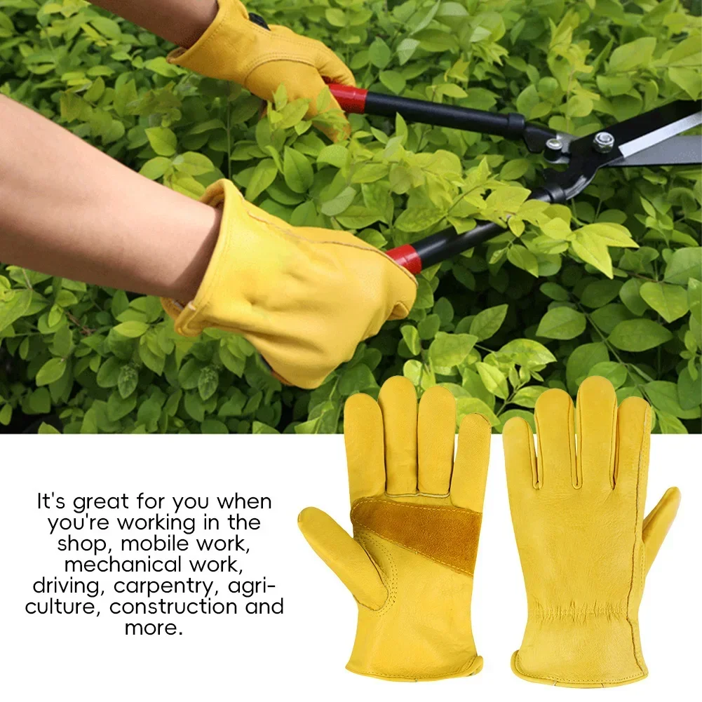 革製作業安全手袋 庭仕事、バイク運転、溶接、保護作業場用 滑 - Leather Driving Glove のレビューと価格