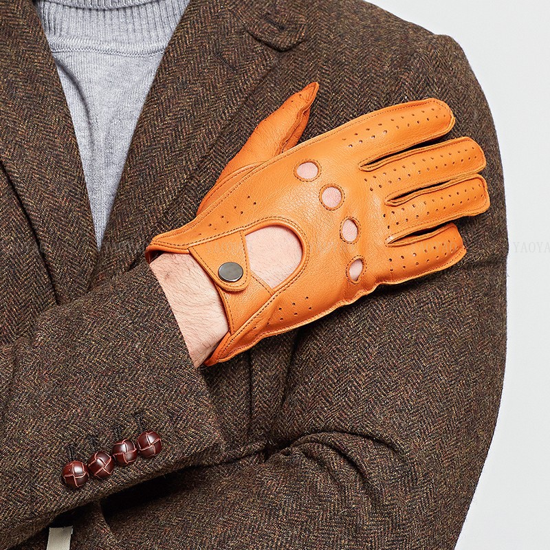 男性用本革手袋,ファッショナブルなアクセサリー,春,本物のシ - Leather Driving Glove のレビューと価格