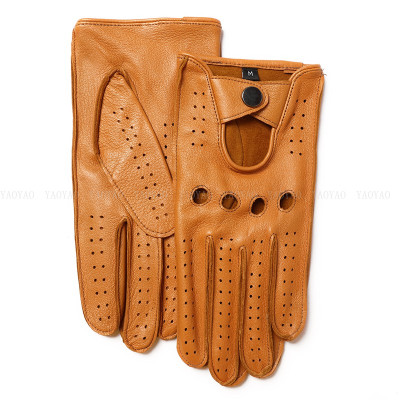 男性用本革手袋,ファッショナブルなアクセサリー,春,本物のシ - Leather Driving Glove のレビューと価格