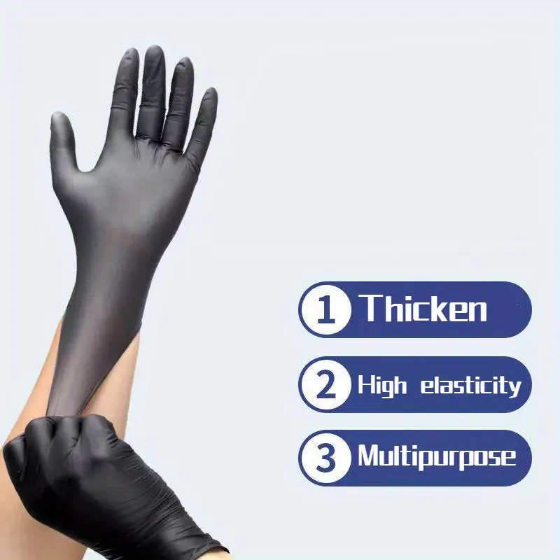 100/50/20 個黒ニトリル手袋肥厚使い捨て手袋クリーニ - Nitrile Mechanic Glove のレビューと価格