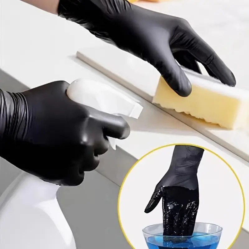 100/50/20 個黒ニトリル手袋肥厚使い捨て手袋クリーニ - Nitrile Mechanic Glove のレビューと価格