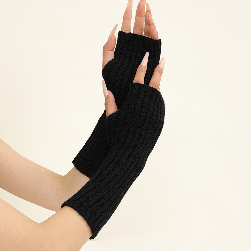 女の子カラフルな暖かいニットアームスリーブソフト伸縮性カジュ - Fingerless Glove Knit のレビューと価格