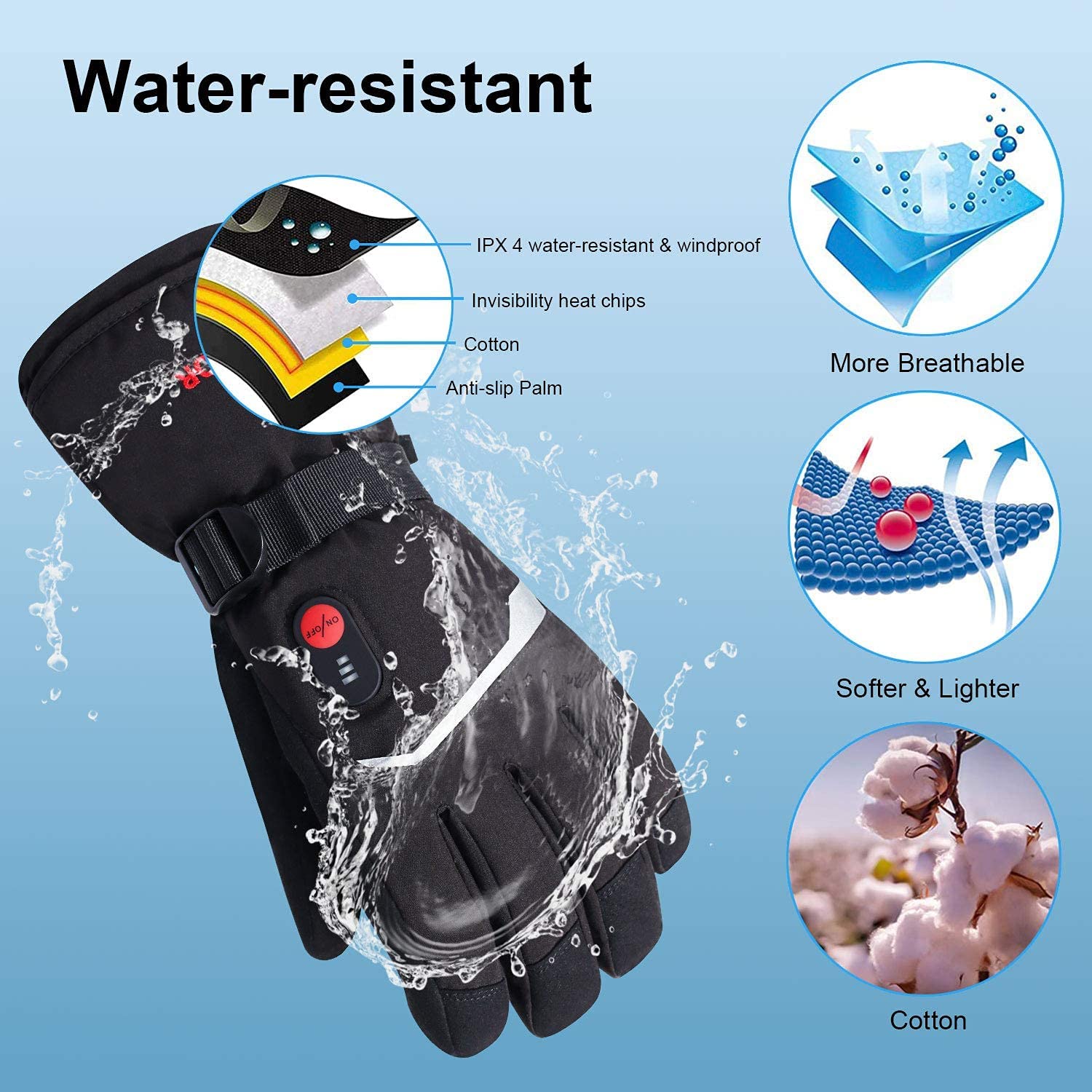 スノーディア-男性と女性のためのサーマルスキーグローブ、防水 - Heat Resistant Glove のレビューと価格