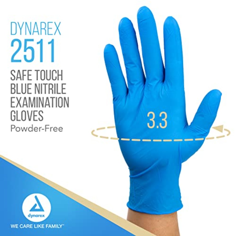 セーフタッチ使い捨てニトリル検査用手袋、パウダーフリー、ラテ - Exam Glove Nitrile のレビューと価格