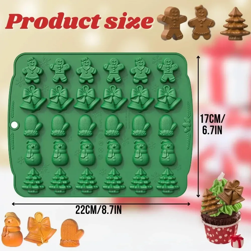 クリスマスシリコーンチョコレート型ジンジャーブレッドマンクリ - Oven Mitt Silicone のレビューと価格