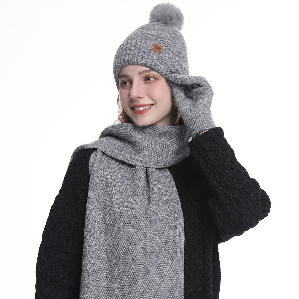 冬の男性用女性用アウトドア暖かいフリース裏地付きニット帽防寒 - Wool Glove Lined のレビューと価格