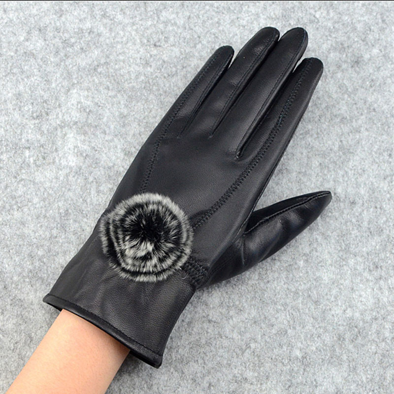 女性の冬の革手袋ウール裏地暖かい女性 2019 厚い革グロー - Wool Glove Lined のレビューと価格