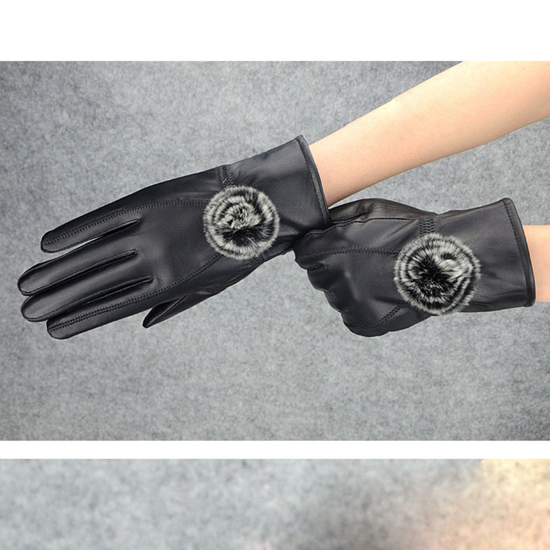 女性の冬の革手袋ウール裏地暖かい女性 2019 厚い革グロー - Wool Glove Lined のレビューと価格