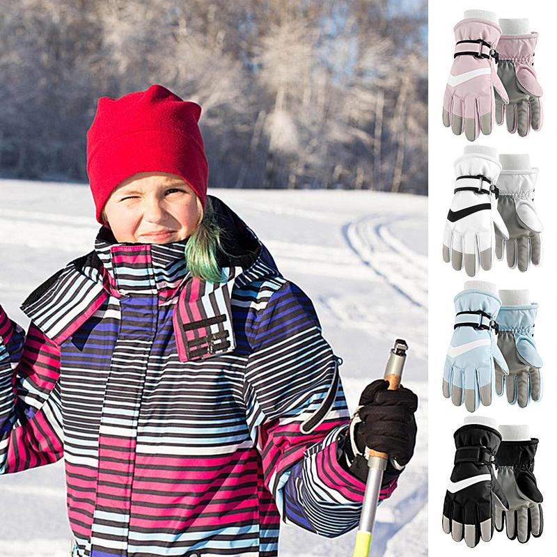 子供用防水断熱スノーボードグローブ、調節可能なウォームグロー - Winter Glove Insulated のレビューと価格