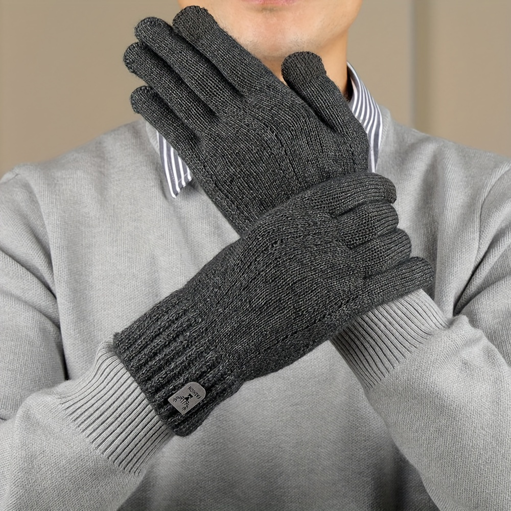 冬用ウール裏地付き女性用暖かい手袋、滑り止めフルフィンガーホ - Wool Glove Lined のレビューと価格