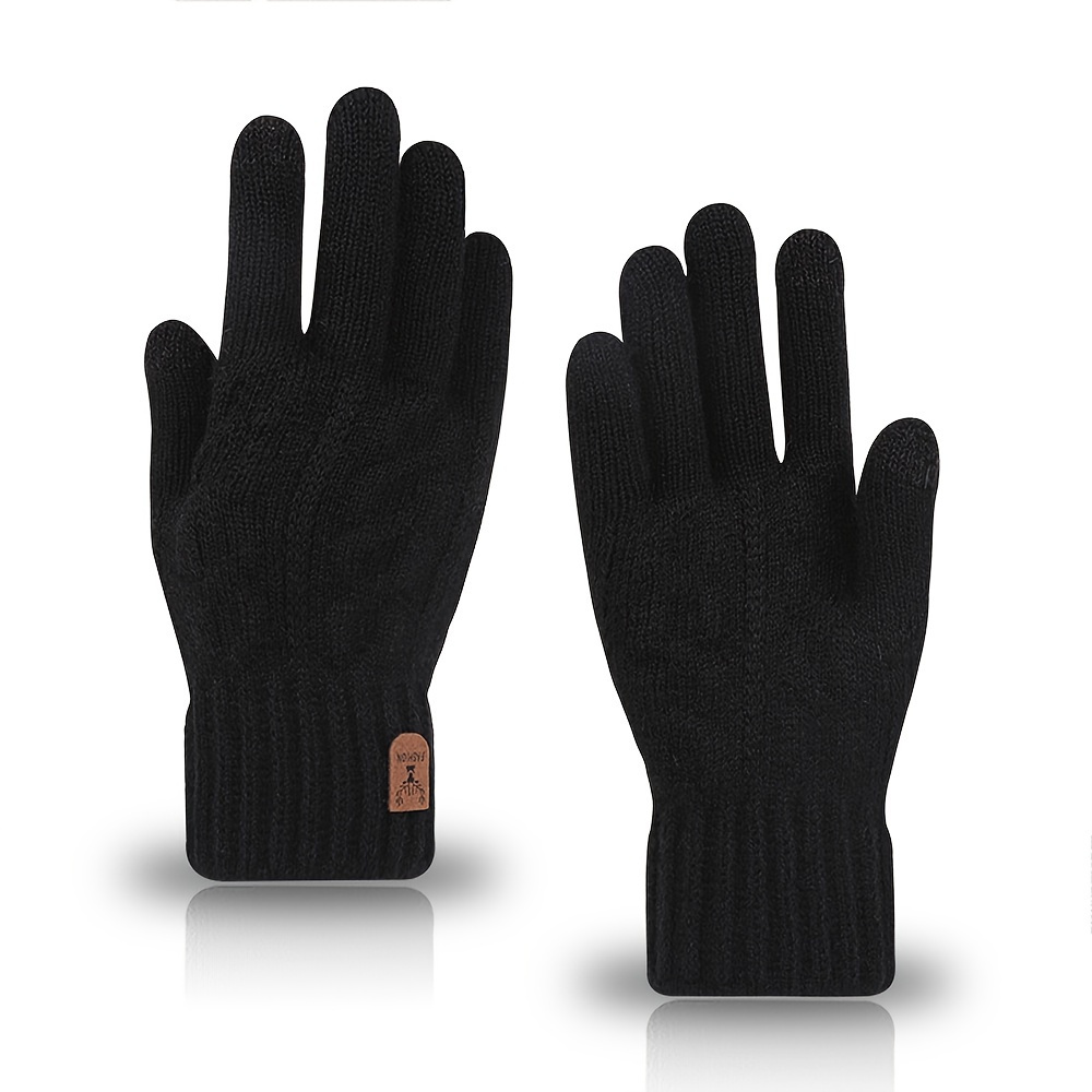 冬用ウール裏地付き女性用暖かい手袋、滑り止めフルフィンガーホ - Wool Glove Lined のレビューと価格