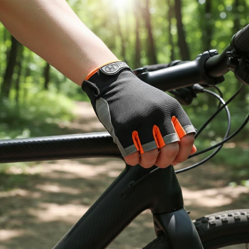 1 ペアハーフフィンガーサイクリンググローブアンチスリップシ - Fingerless Glove Knit のレビューと価格