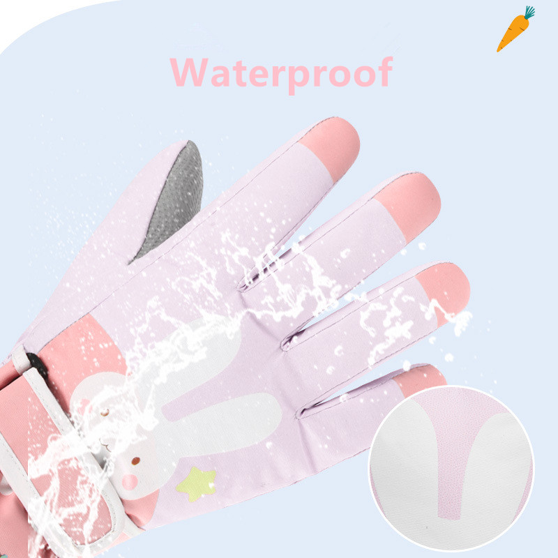 キッズウィンタースノースキーグローブ、防水防寒断熱アウトドア - Winter Glove Insulated のレビューと価格