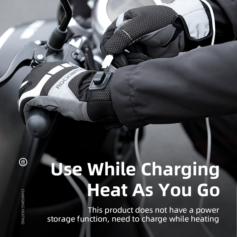 Rockbros-サイクリング用の電気加熱冬用グローブ、タッ - Heat Resistant Glove のレビューと価格