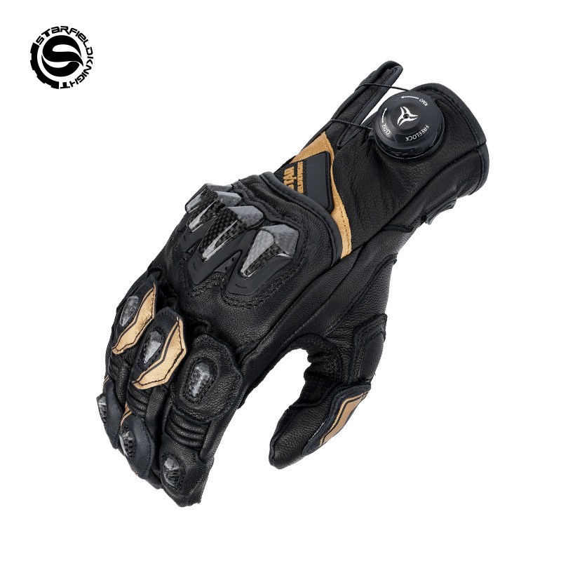 スターフィールドナイトオートバイグローブメンズゴートスキンレ - Motorcycle Glove Knuckle のレビューと価格