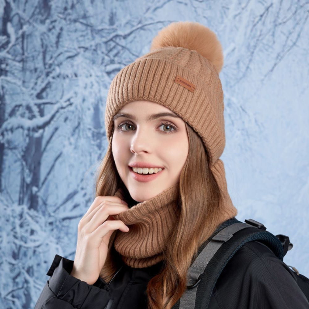 3点セット シンプル無地帽子スカーフ手袋セット ウール製保温 - Wool Glove Lined のレビューと価格