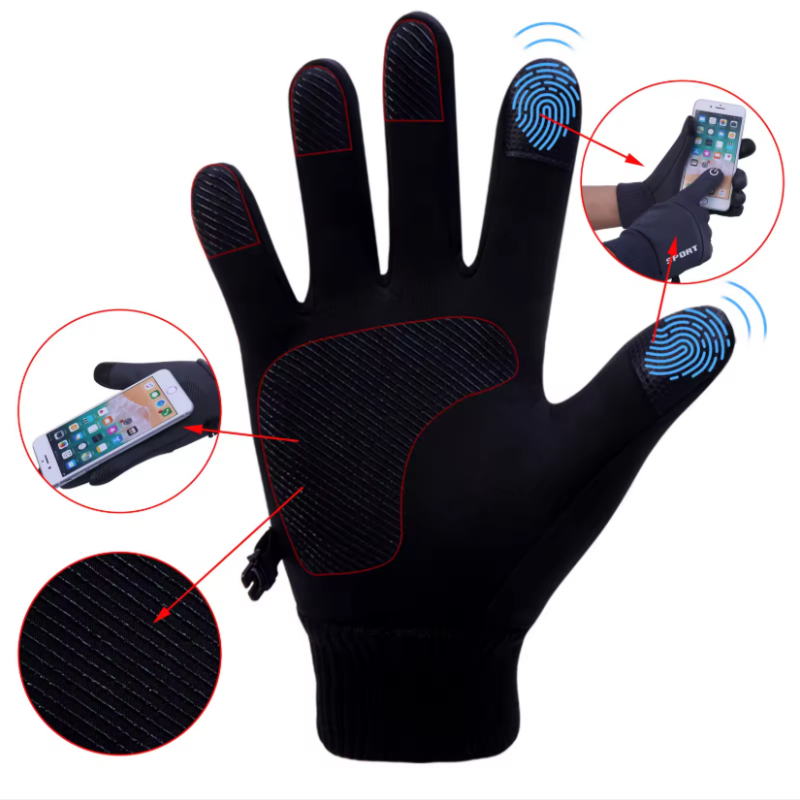 冬用手袋男性女性タッチスクリーン暖かい手袋防水防風サーマルグ - Leather Driving Glove のレビューと価格