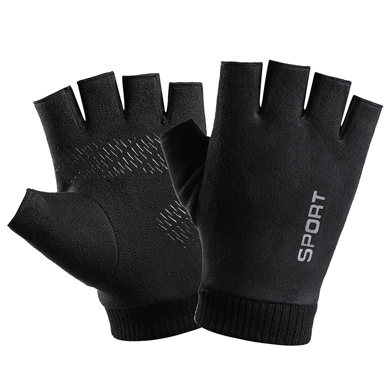 メンズスエードレザーぬいぐるみ,厚手のハーフフィンガータッチ - Leather Driving Glove のレビューと価格