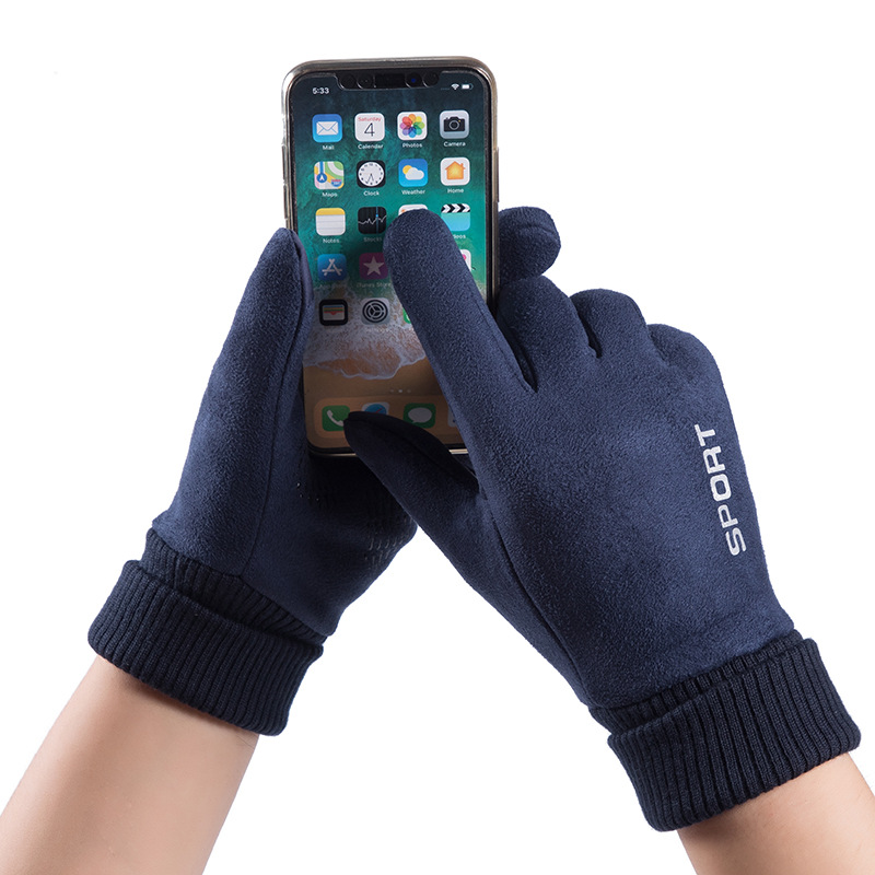 メンズスエードレザーぬいぐるみ,厚手のハーフフィンガータッチ - Leather Driving Glove のレビューと価格