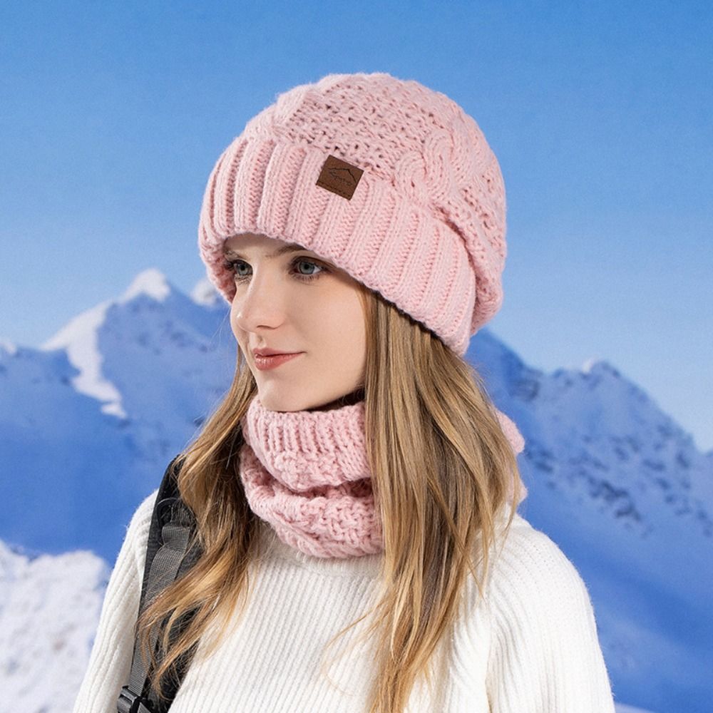 ソフトな冬用ビーニー帽とスカーフのセット、フリース裏地付き厚 - Wool Glove Lined のレビューと価格