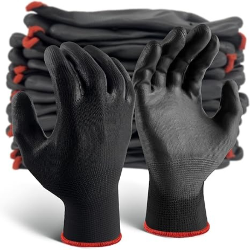 6/12/18 個黒 PU コーティング手袋滑り止めマルチシ - Nitrile Mechanic Glove のレビューと価格