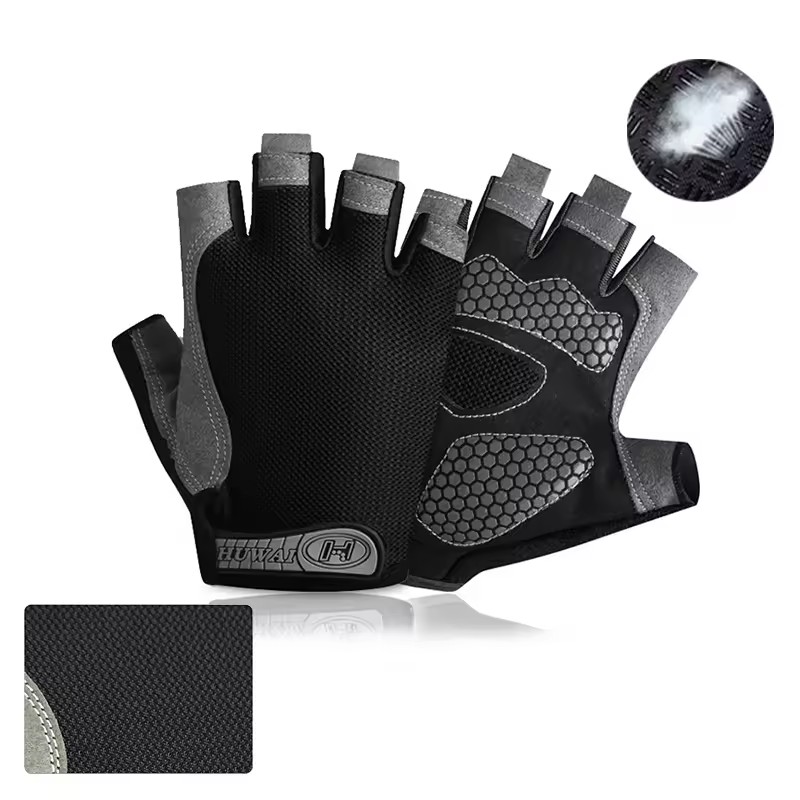 通気性のある滑り止めハーフフィンガーグローブ フィットネス  - Workout Glove Gym のレビューと価格