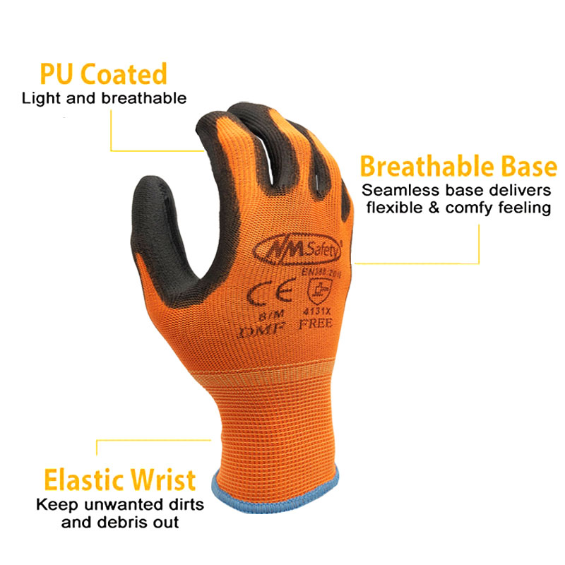 Nm安全手袋,12ペア,PU作業用手袋,手のひらの裏地,保護 - Nitrile Mechanic Glove のレビューと価格