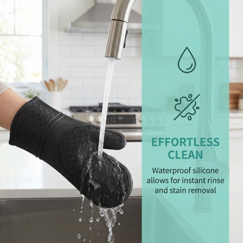 食品グレードシリコン製オーブンミット、ハニカム滑り止めグリッ - Oven Mitt Silicone のレビューと価格