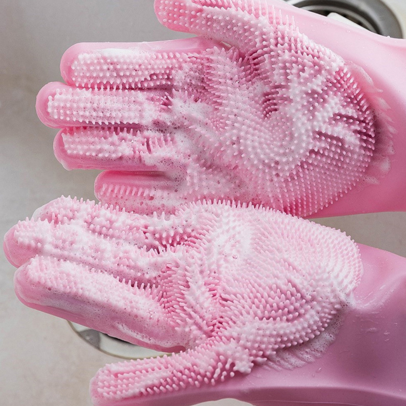 食器洗いクリーニング手袋マジックシリコーンゴム食器洗い手袋家 - Dish Glove Rubber のレビューと価格