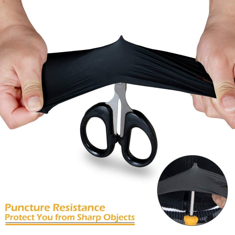 100 個黒ニトリル手袋使い捨てラテックスフリー産業安全作業 - Nitrile Mechanic Glove のレビューと価格