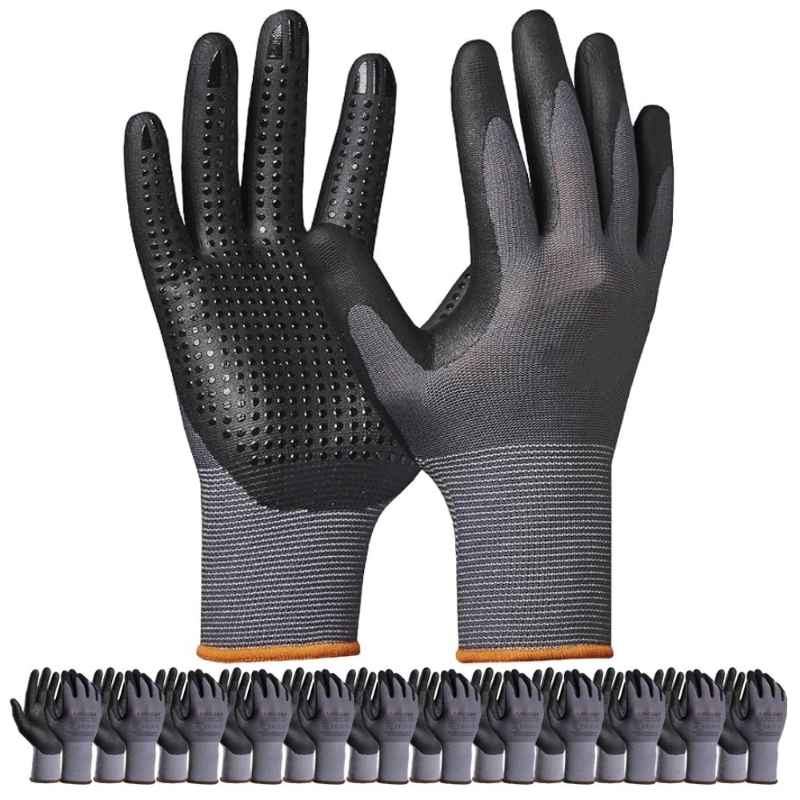 マイクロフォームニトリルコーティング安全作業用手袋、滑り止め - Nitrile Mechanic Glove のレビューと価格