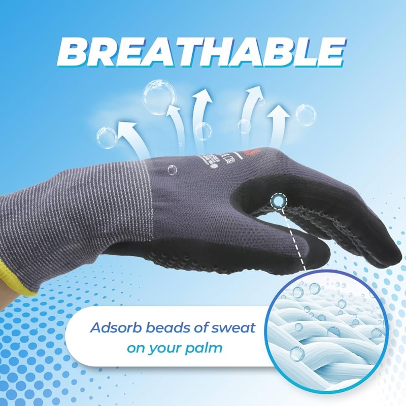 マイクロフォームニトリルコーティング安全作業用手袋、滑り止め - Nitrile Mechanic Glove のレビューと価格