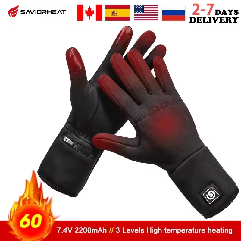 充電式電気ライナー加熱手袋冬暖かいタッチスキー手袋アウトドア - Heat Resistant Glove のレビューと価格