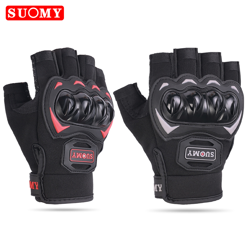Suomy-男性と女性のためのハーフフィンガーモーターサイク - Cycling Glove Padded のレビューと価格