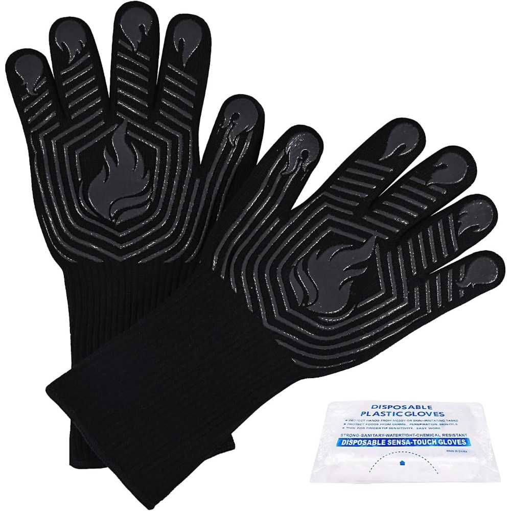 バーベキューグローブ、1472 ° F耐熱手袋、防火ミット、 - Heat Resistant Glove のレビューと価格